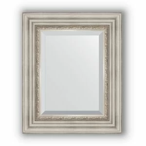 BY 1369 Зеркало с фацетом в багетной раме - римское серебро 88 mm EVOFORM Exclusive