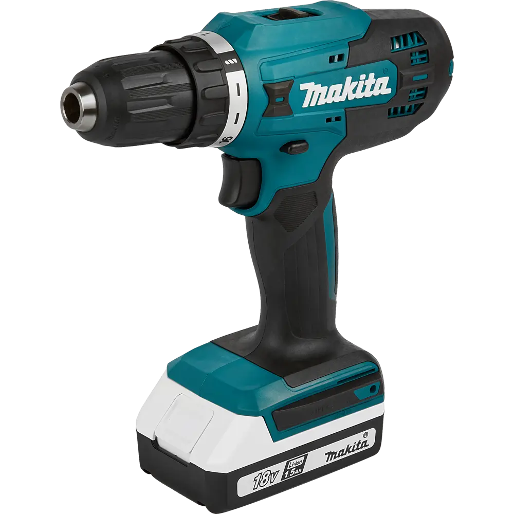 Дрель-шуруповерт аккумуляторная Makita DF488DWE, 18 В Li-ion 2x1.5 Ач