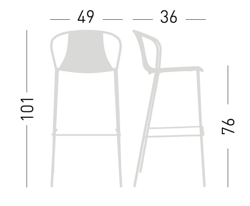 Высокий мягкий стул со спинкой GABER Kasia ARCH-00078682 - Вид №5