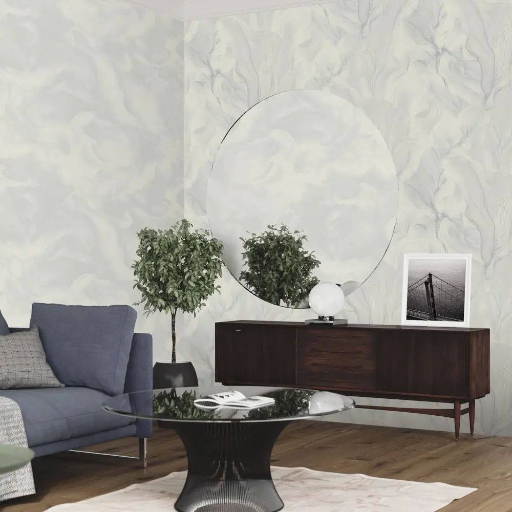 Обои Ornamy Euphoria серые флизелиновые с текстурой 89395609 STLM-1573271 - Вид №3