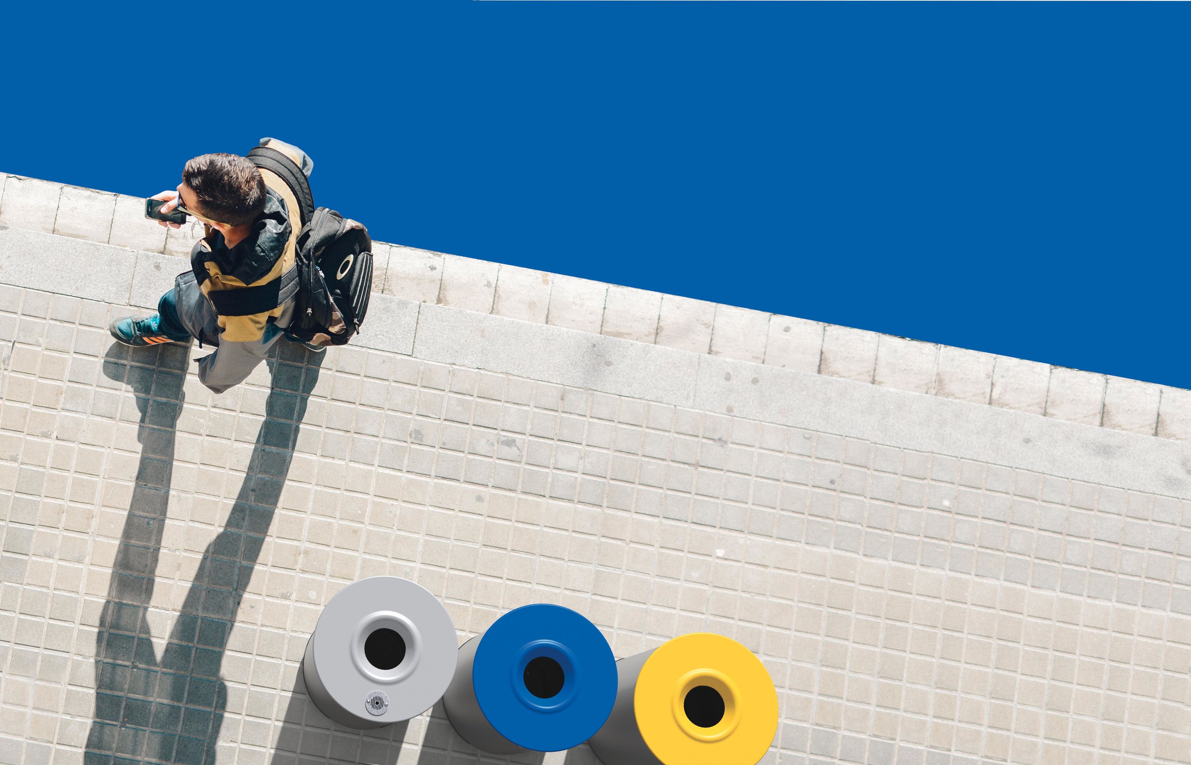 Стальная стойка для мусора с порошковым покрытием для утилизации отходов City Design MAINE ARCH-00060526 - Вид №6