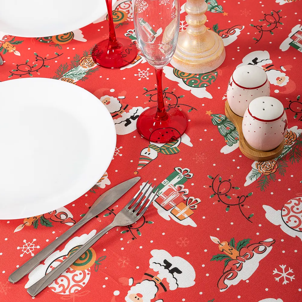 Скатерть Altali Санта прямоугольная 140x170 см цвет красный STLM-2159402 - Вид №11