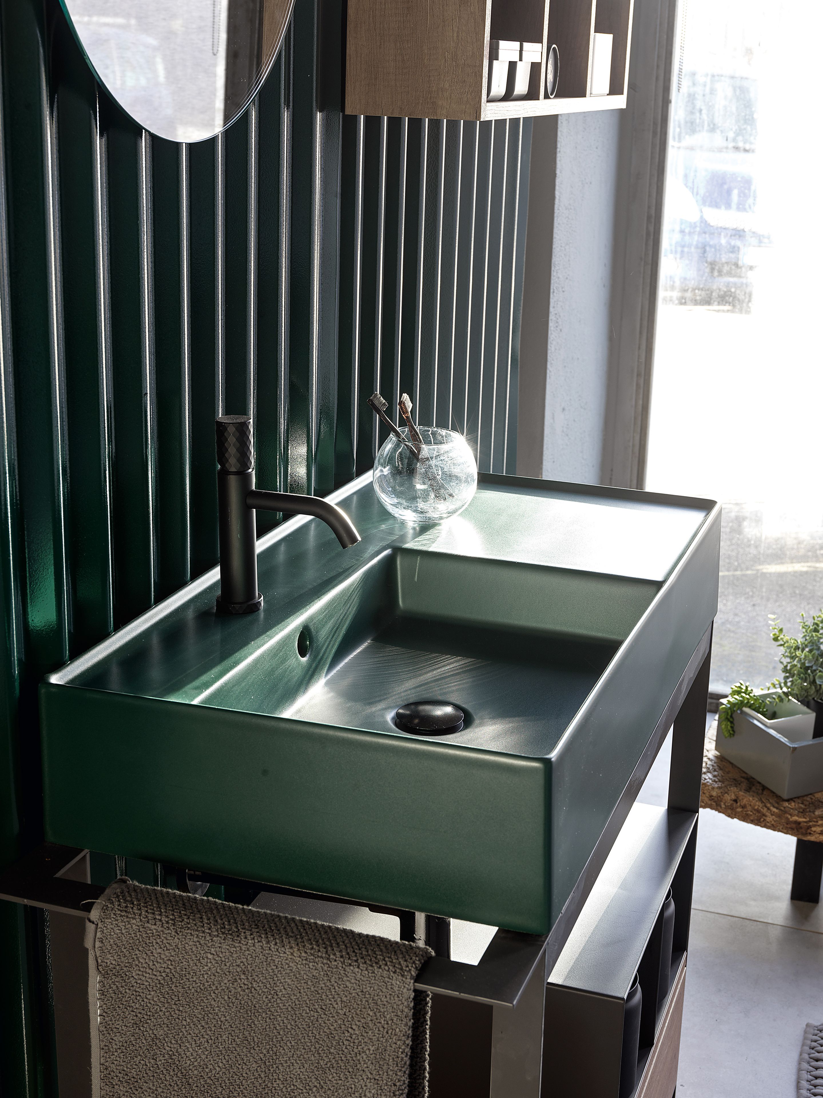 Металлический умывальник с держателем для полотенец Scarabeo Ceramiche ARCH-00025641 - Вид №3