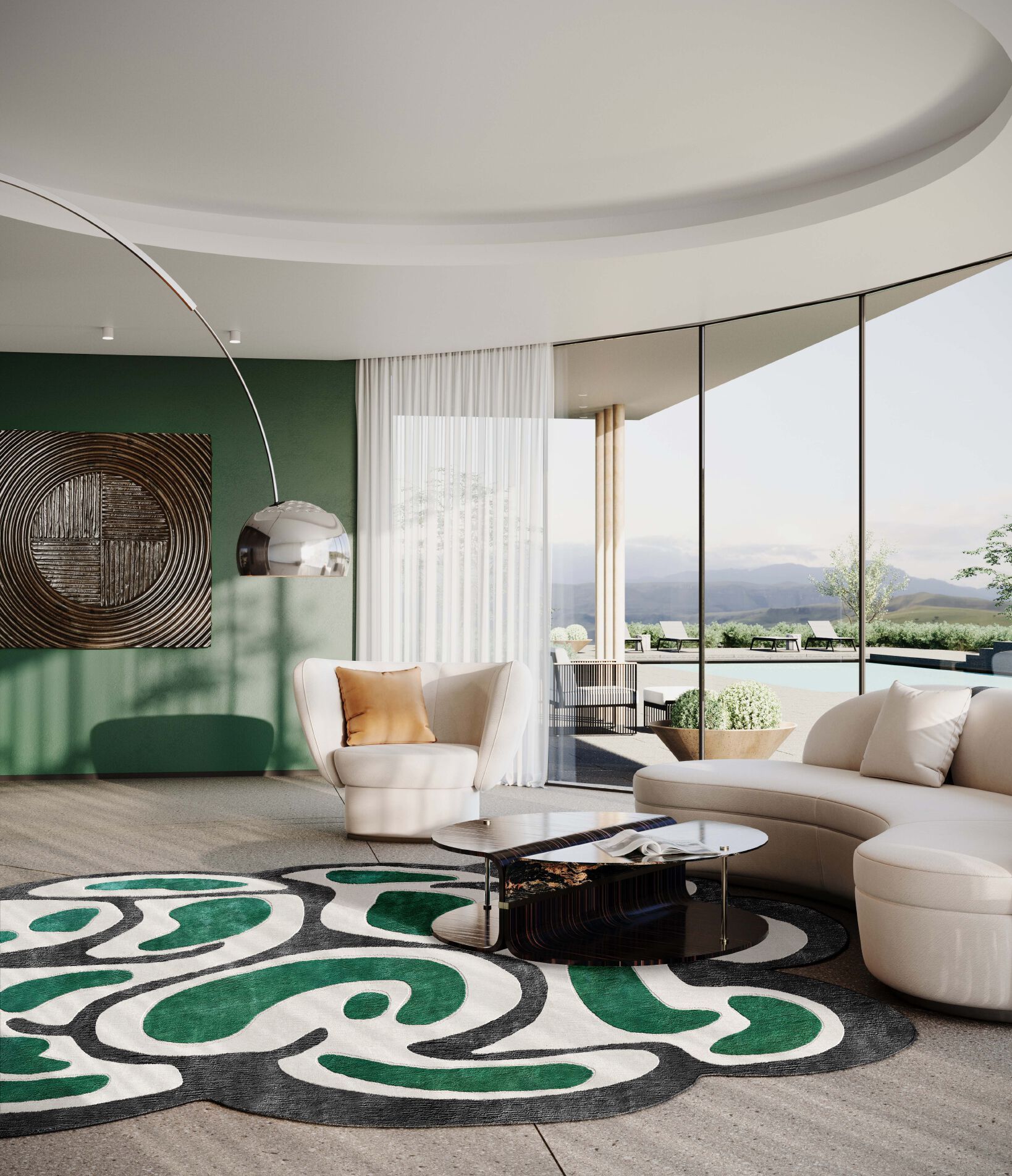 Изогнутый ковер ручной работы Tapis Rouge стрейч ARCH-00043133 - Вид №4