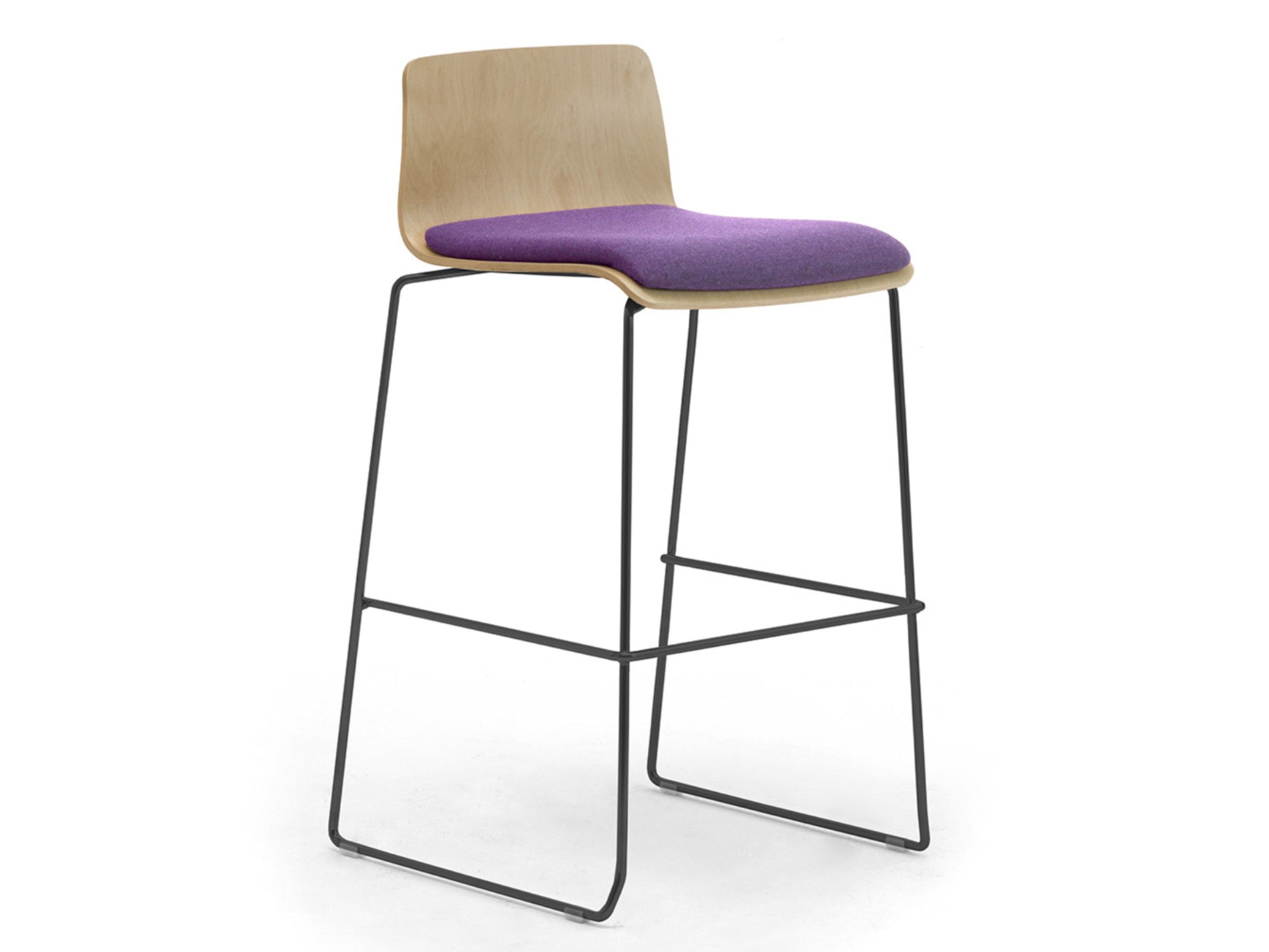 Штабелируемый высокий стул из многослойной стали и стали Leyform Zerosedici ARCH-00116448 - Вид №2