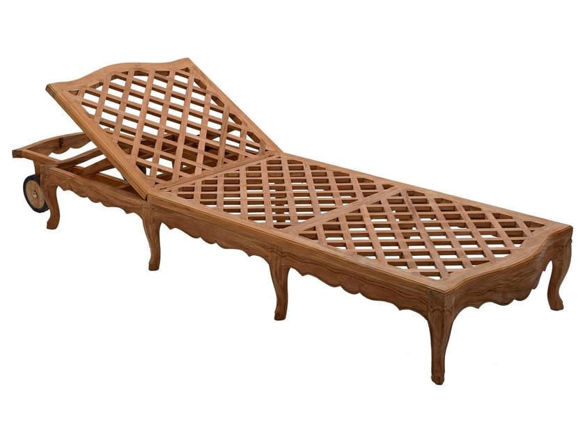 Садовая кровать с откидной спинкой из тикового дерева ASTELLO Camélia ARCH-00014439