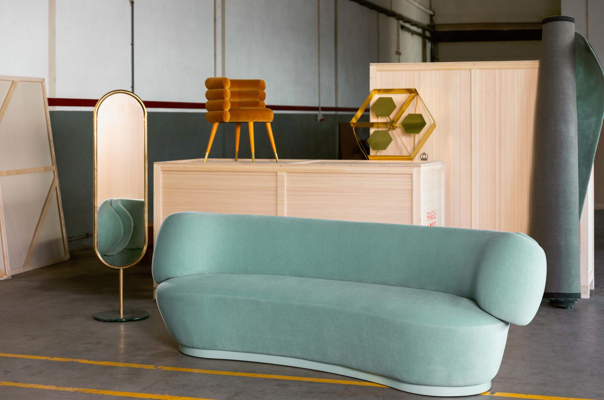 Овальное напольное зеркало ROYAL STRANGER MARSHMALLOW ARCH-00151276 - Вид №4