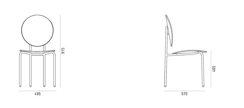 Кожаный мягкий стул с медальоном SP01 Michelle ARCH-00093372 - Вид №2