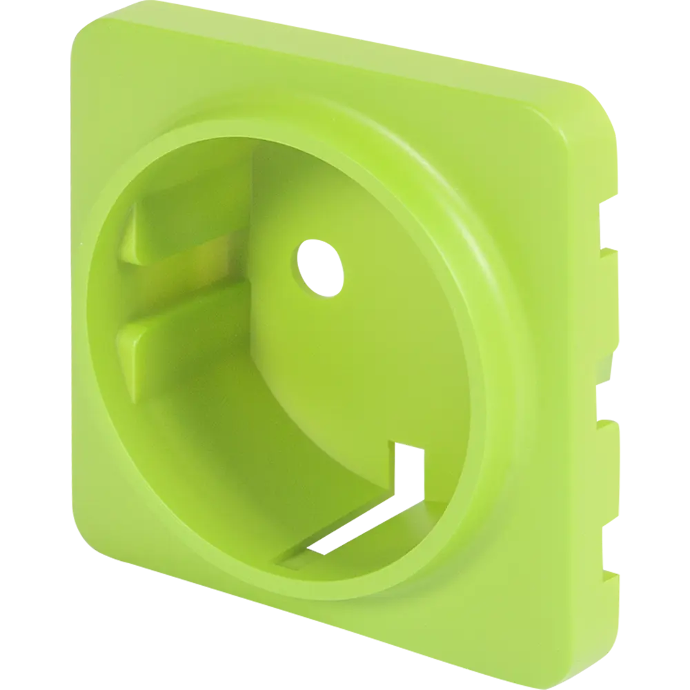 Накладка для розетки с заземлением Lexman Cosy, цвет зелёный STLM-2062938 - Вид №1