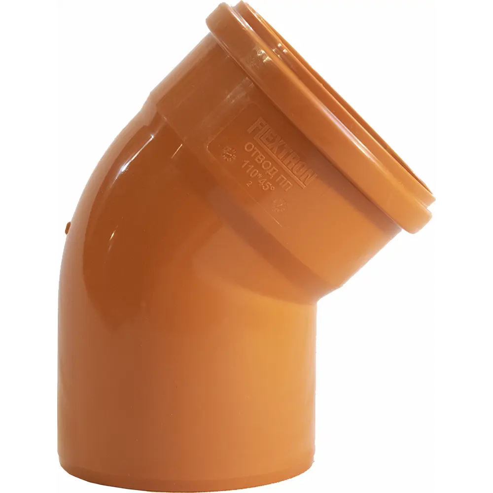 Отвод наружный 45 градусов 110 мм ОПТИПЛАСТИК STLM-2040262 - Вид №1