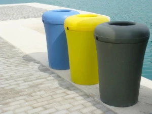 URBIDERMIS Пластиковая урна для мусора с крышкой для улицы