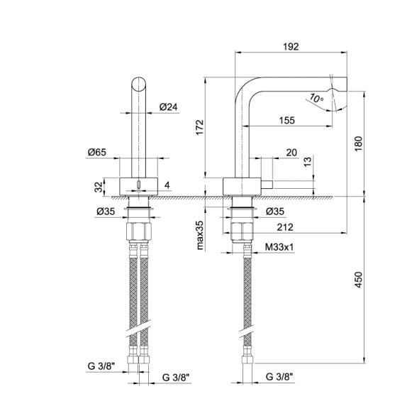 Смеситель для раковины с одним отверстием ABOUTWATER AF/21 ARCH-00139318 - Вид №6