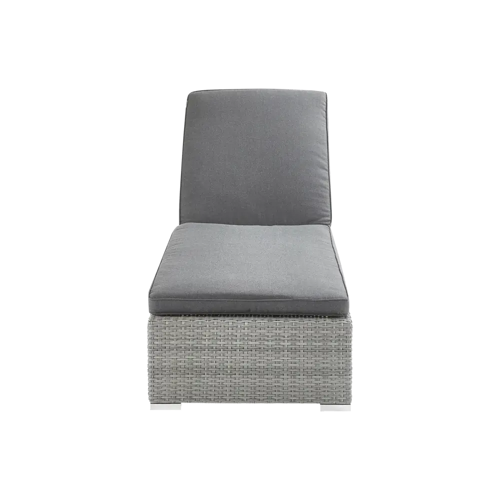 Шезлонг Naterial Davos 196x65x92 см алюминий/искусственный ротанг серый STLM-2124394 - Вид №2