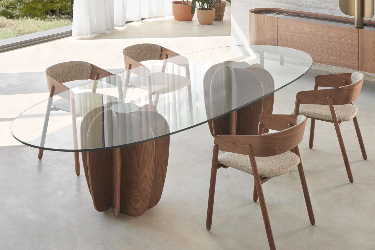 Овальный обеденный стол из дерева и стекла Punt Coral ARCH-00118006 - Вид №5