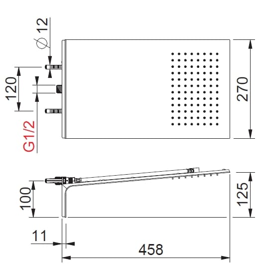 Душевая головка из нержавеющей стали BEAMTECH KK KKR500 ARCH-00067374 - Вид №2