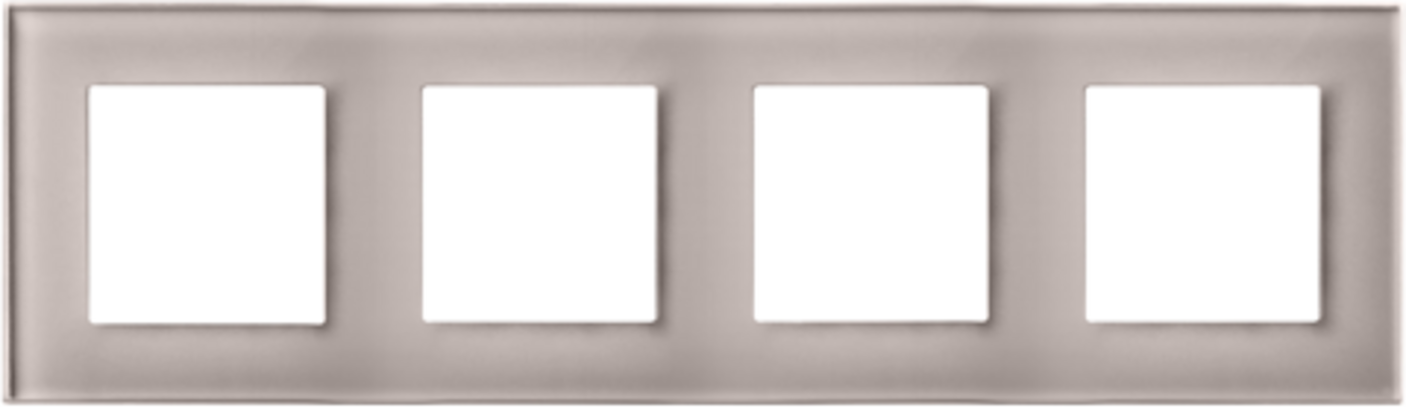 91079396 Рамка для розеток и выключателей GL-P104-LSG 4 поста цвет дымчатый Эстетика STLM-0473117 CGSS
