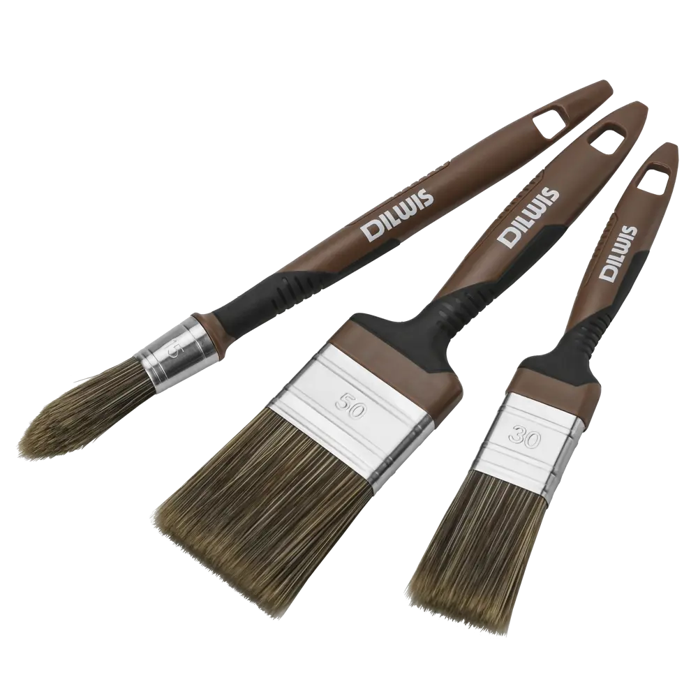 Набор кистей DILWIS для лаков и антисептиков 280 мм 3 шт STLM-2131920