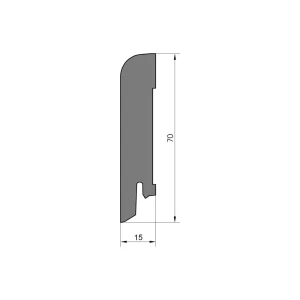 Плинтус напольный Pedross шпон Дуб Чиспик 70x15x2500 мм