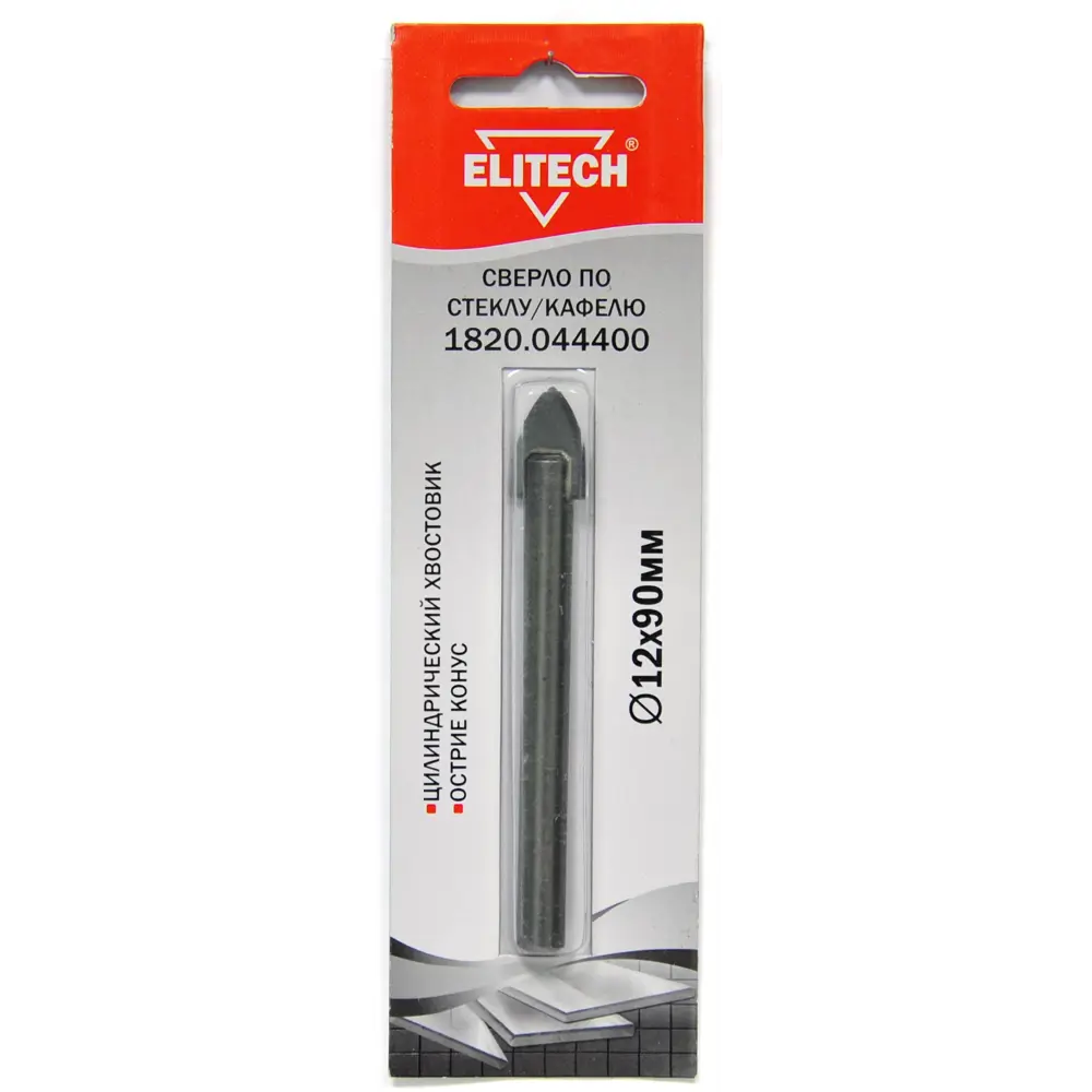 Сверло копьевидное по стеклу и кафелю Elitech 12 мм STLM-2149543