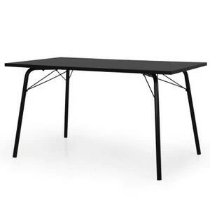 Стол обеденный Tenzo Daxx, 75х140х80 см, меламин/металл, серо-черный