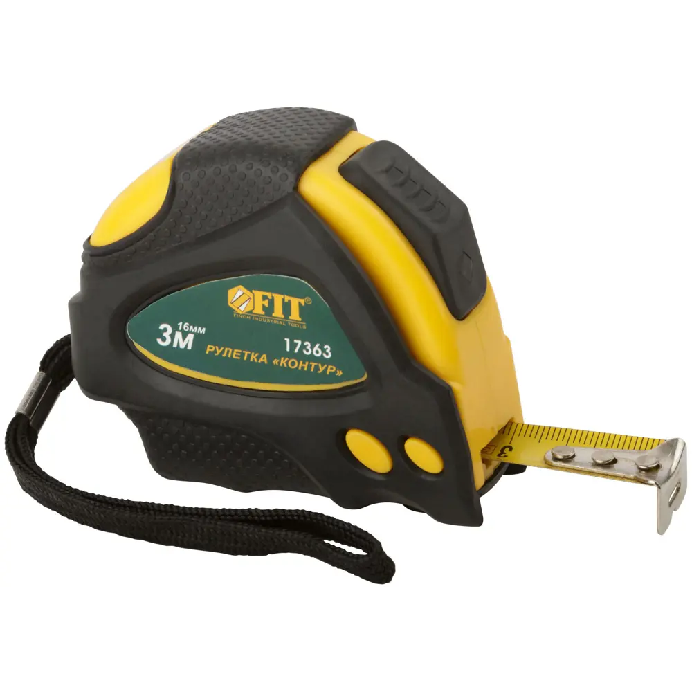 Рулетка Fit Контур, с автостопом, 3 м x 16 мм STLM-2188734
