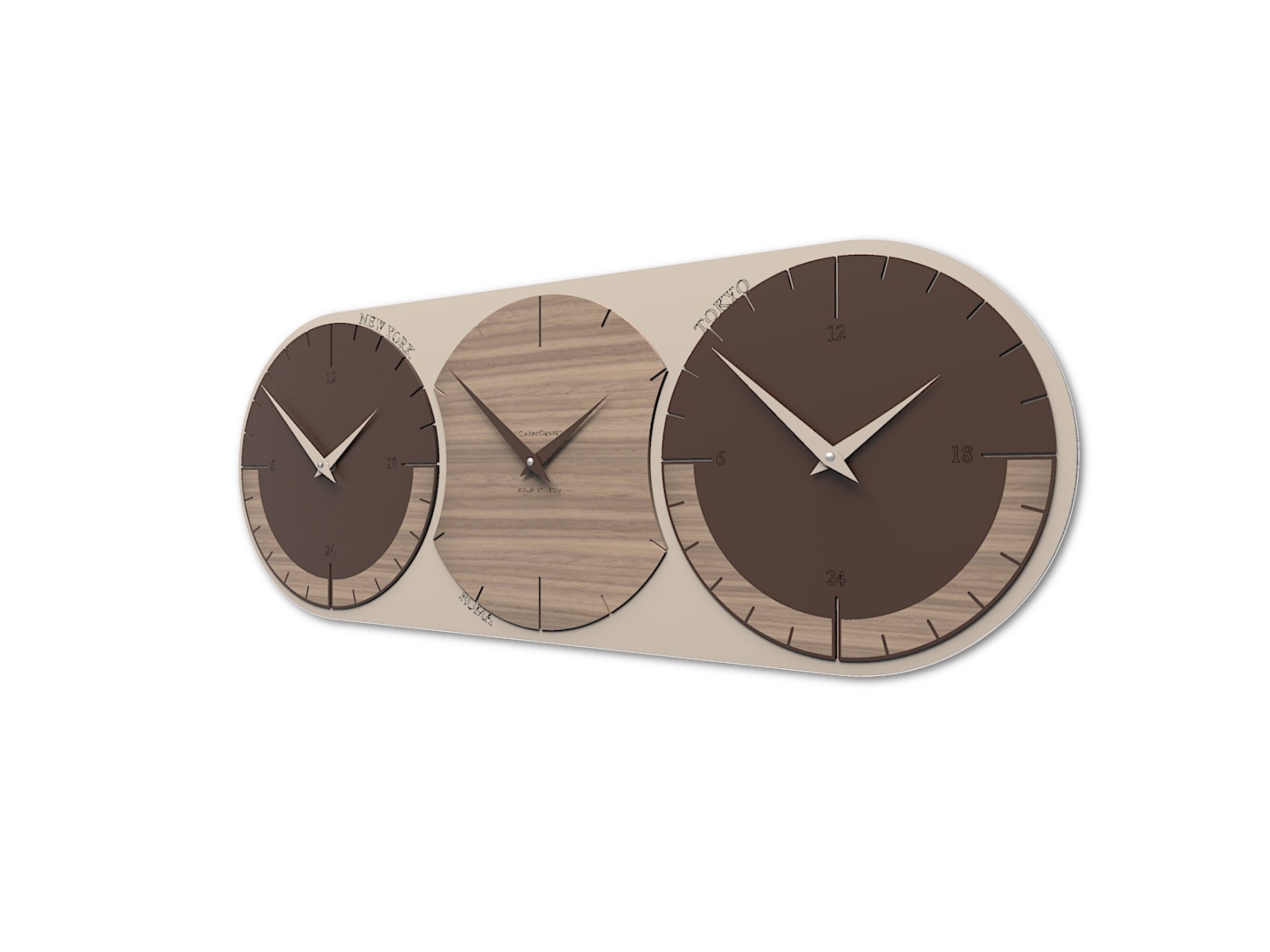 Настенные часы MDF CalleaDesign WORLD CLOCK 3 ARCH-00119570 - Вид №1