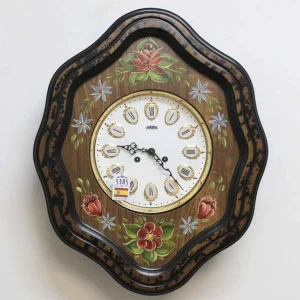 Часы настенные коричневые с ручной росписью большие Sars SARS ДИЗАЙНЕРСКИЕ 00-3967487 Коричневый