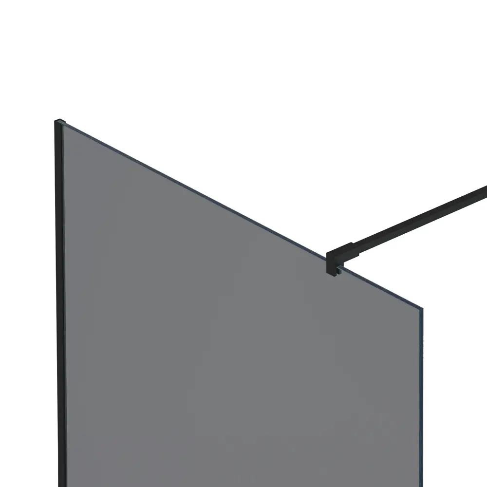 Душевая перегородка Mebelvann 100x200 см с черным профилем и тонированным стеклом 89372137 STLM-1371244 - Вид №2