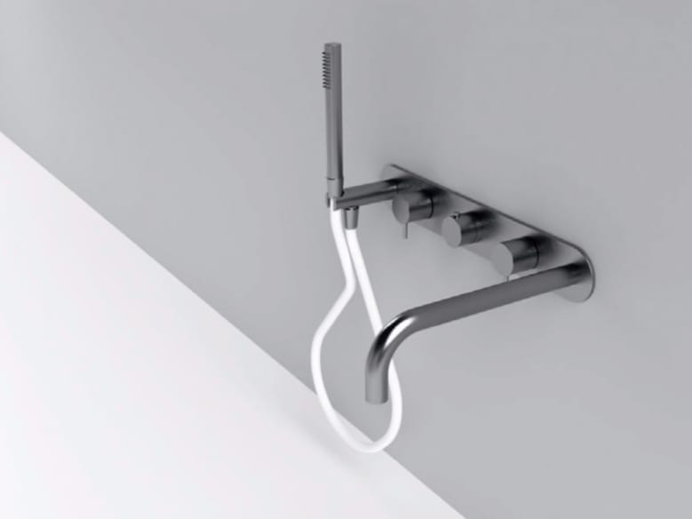 Термостатический смеситель для ванны из нержавеющей стали с ручным душем Rexa MAE ARCH-00143886 - Вид №1