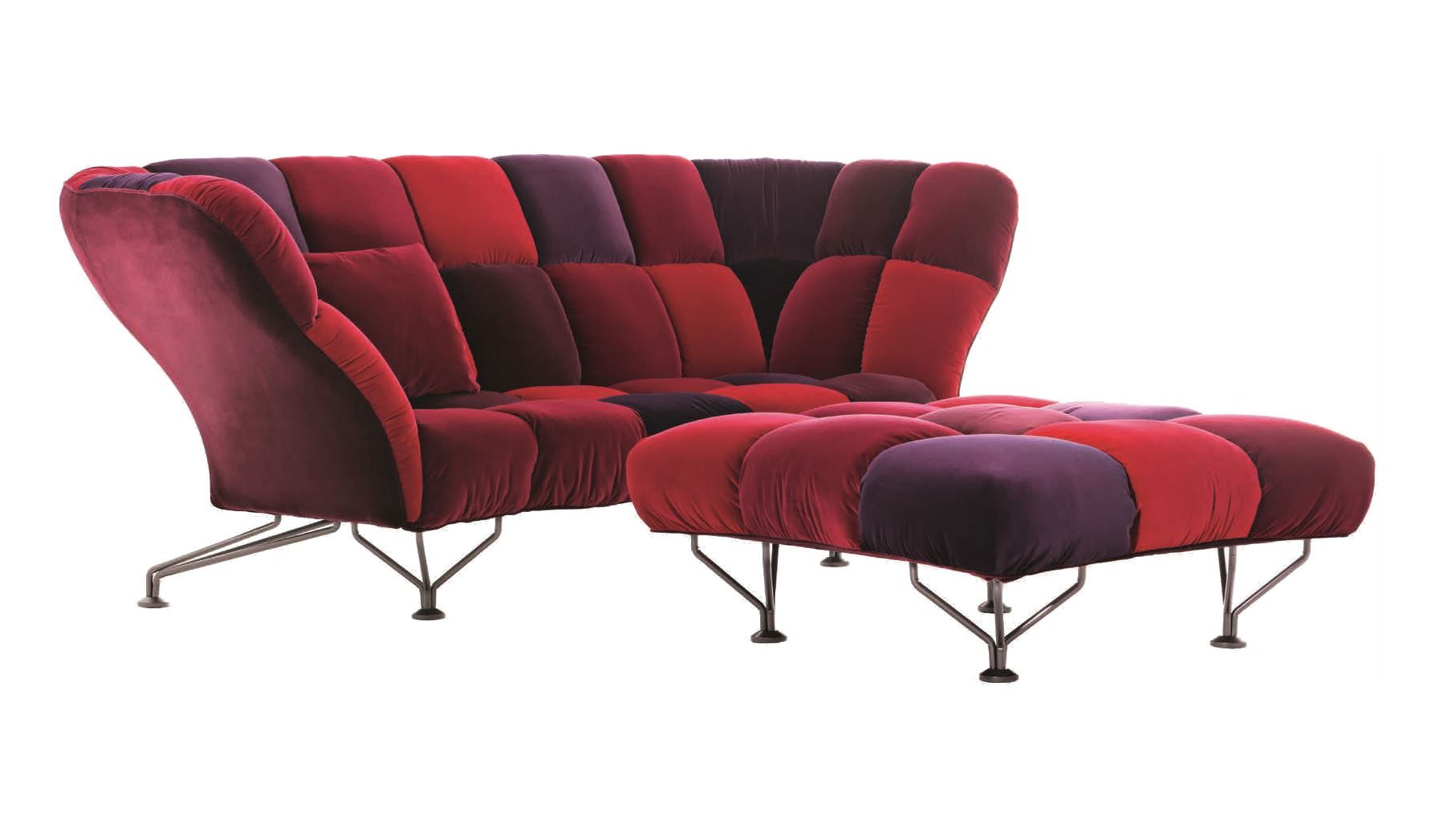 3-местный бархатный диван с высокой спинкой Driade 33 подушки ARCH-00078256 - Вид №1