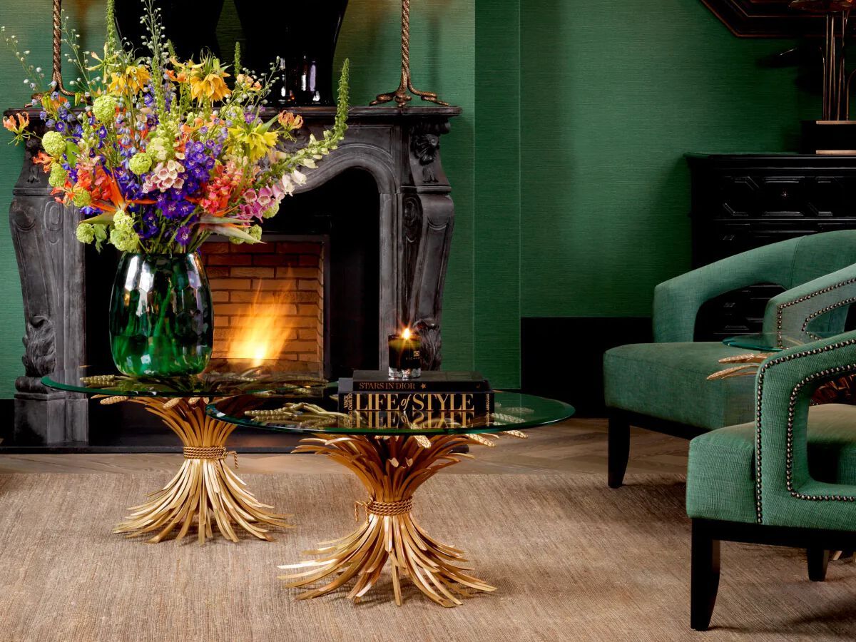 Круглый журнальный столик из железа и стекла Eichholtz BONHEUR ARCH-00073476 - Вид №4