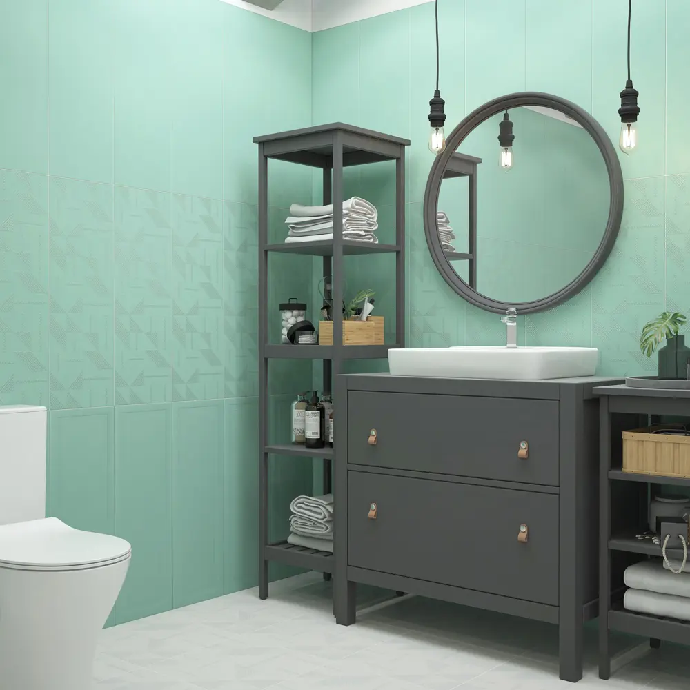 Плитка настенная Керамин Сонет 2 25x75 см 1.69 м² матовая цвет зеленый STLM-2061858 - Вид №3