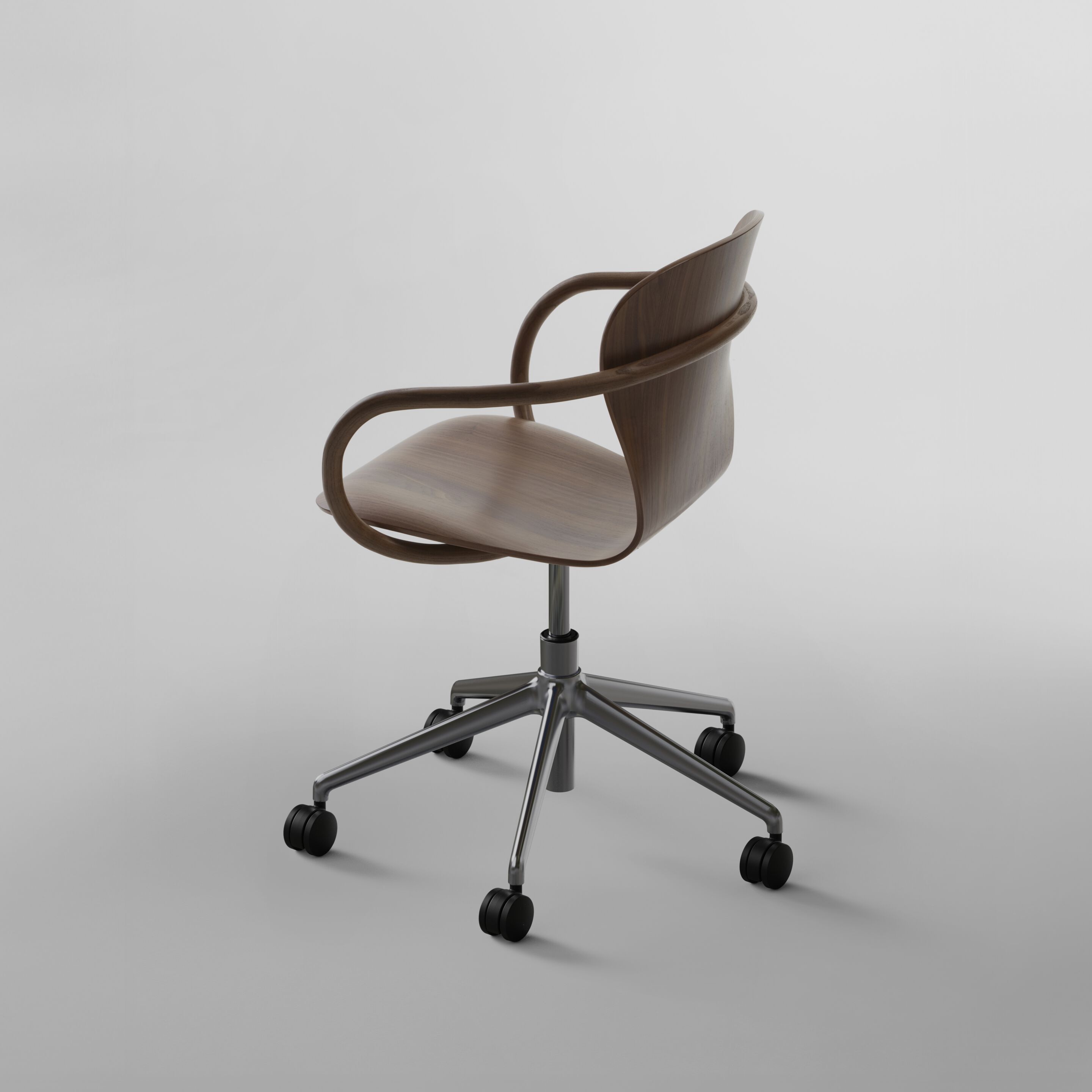 Деревянный стул с колесами с подлокотниками THONET S 220 ARCH-00139478 - Вид №3