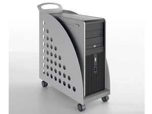 Металлическая напольная подставка для процессора и ноутбука с колесами