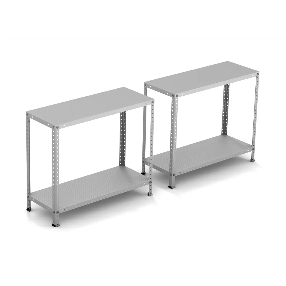Стеллаж металлический 70x140x30 см оцинкованная сталь нагрузка на полку 30 кг цвет серый 89376256 STLM-2007704 Santreyd  - Вид №2