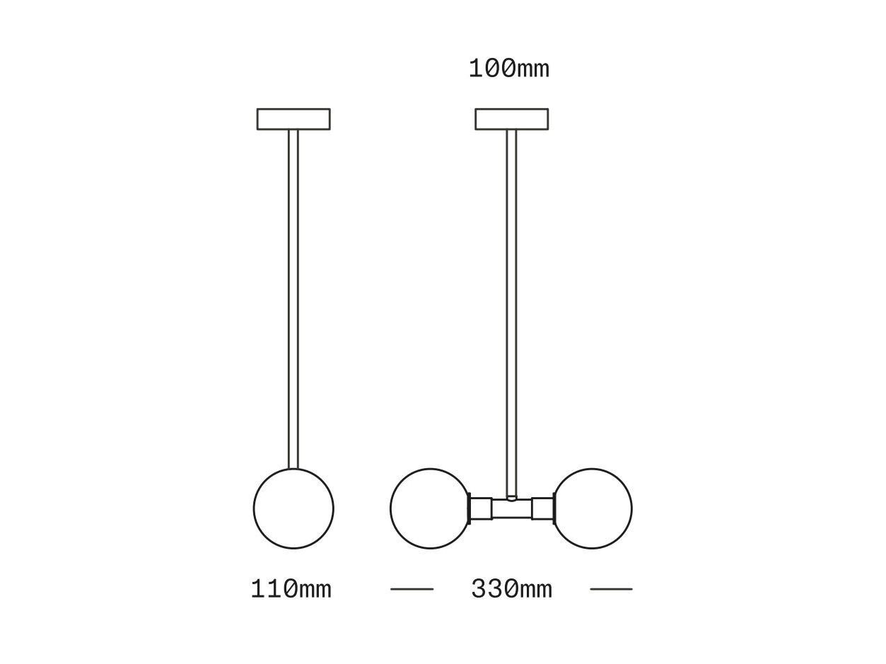 Подвесной светильник из латуни и выдувного стекла SkLO Stem ARCH-00045892 - Вид №3