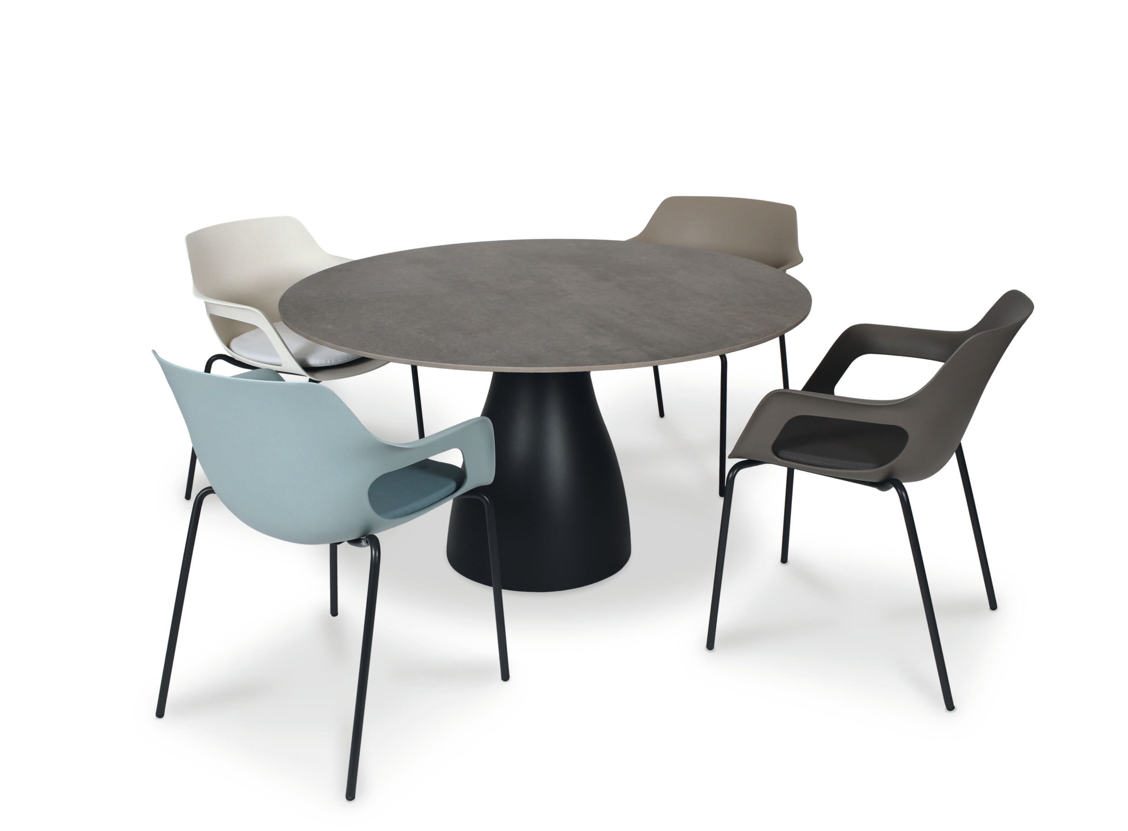 Рециркулированный пластиковый штабелируемый стул с подлокотниками FISCHER MÖBEL Tempus ARCH-00012753 - Вид №6