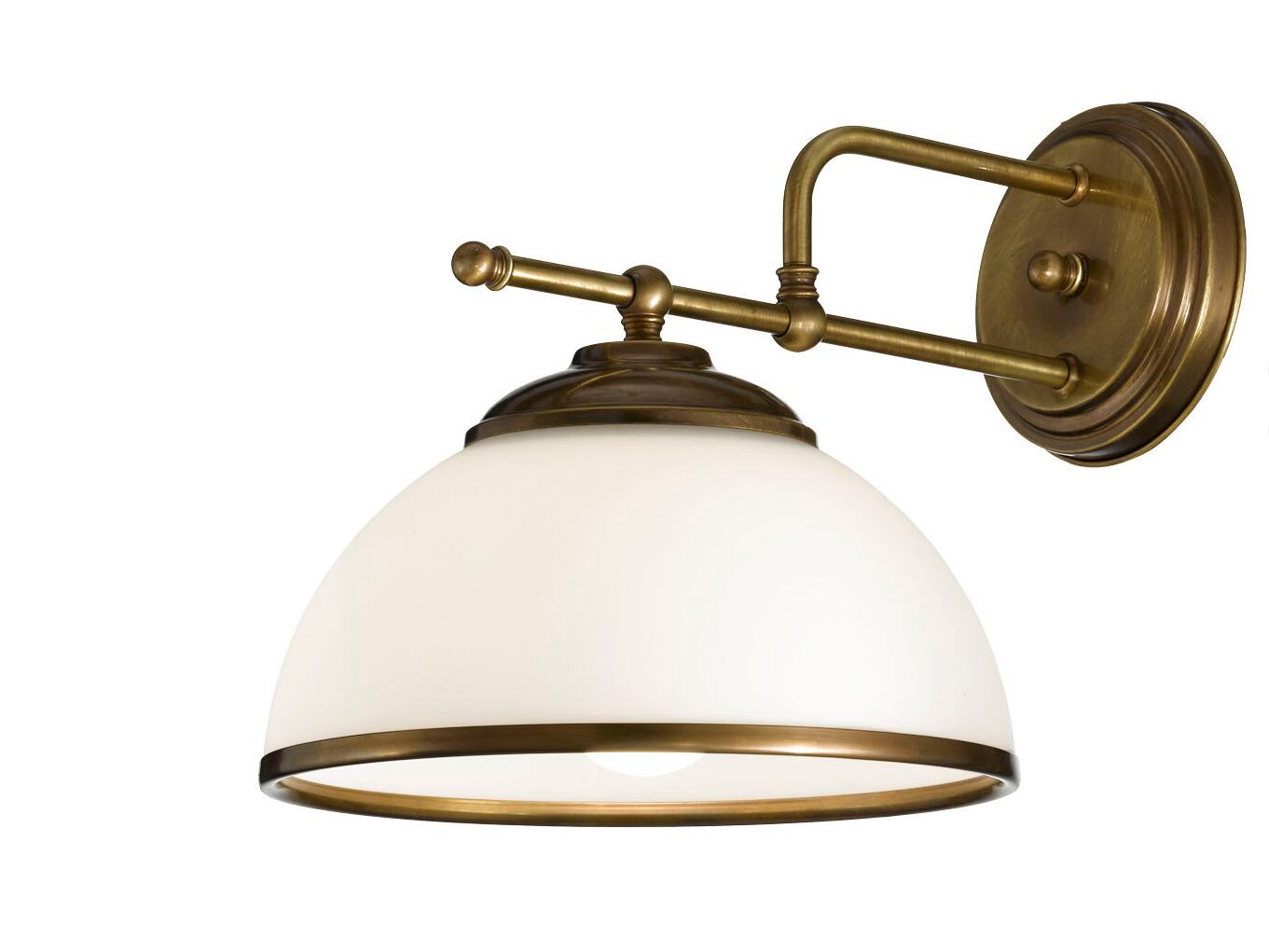 Светодиодный настенный светильник из латуни со стеклянным диффузором Cremasco Illuminazione Венецианская традиция ARCH-00149000