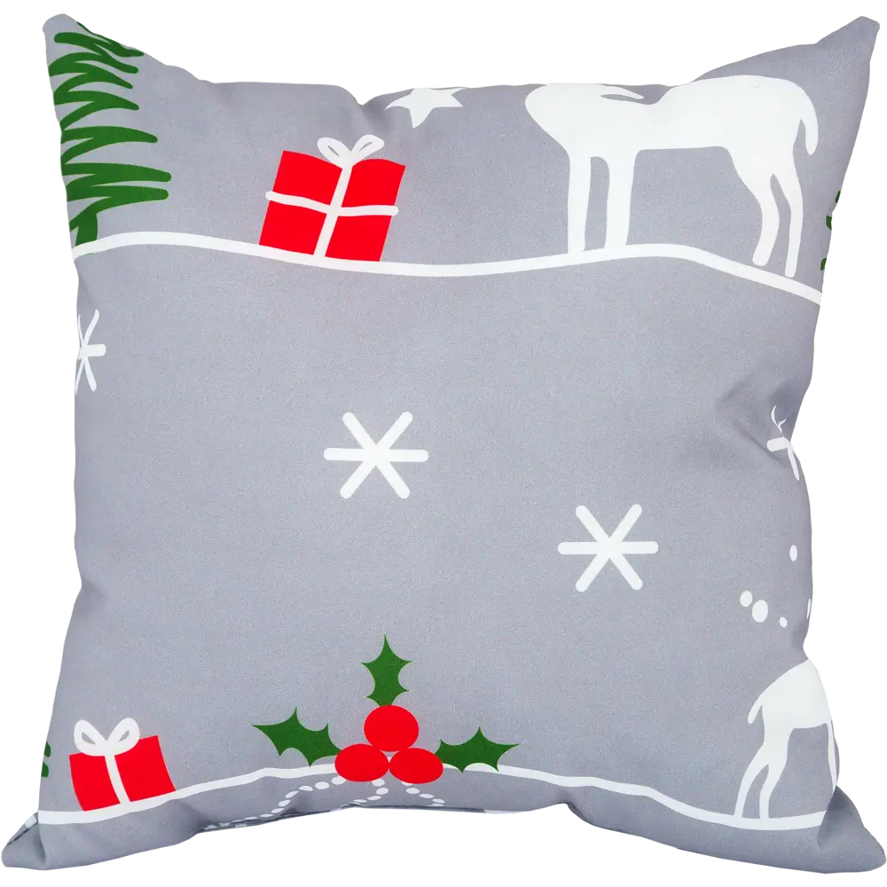 Подушка «Новый год» 40х40 см, цвет серый SEASONS STLM-2132252