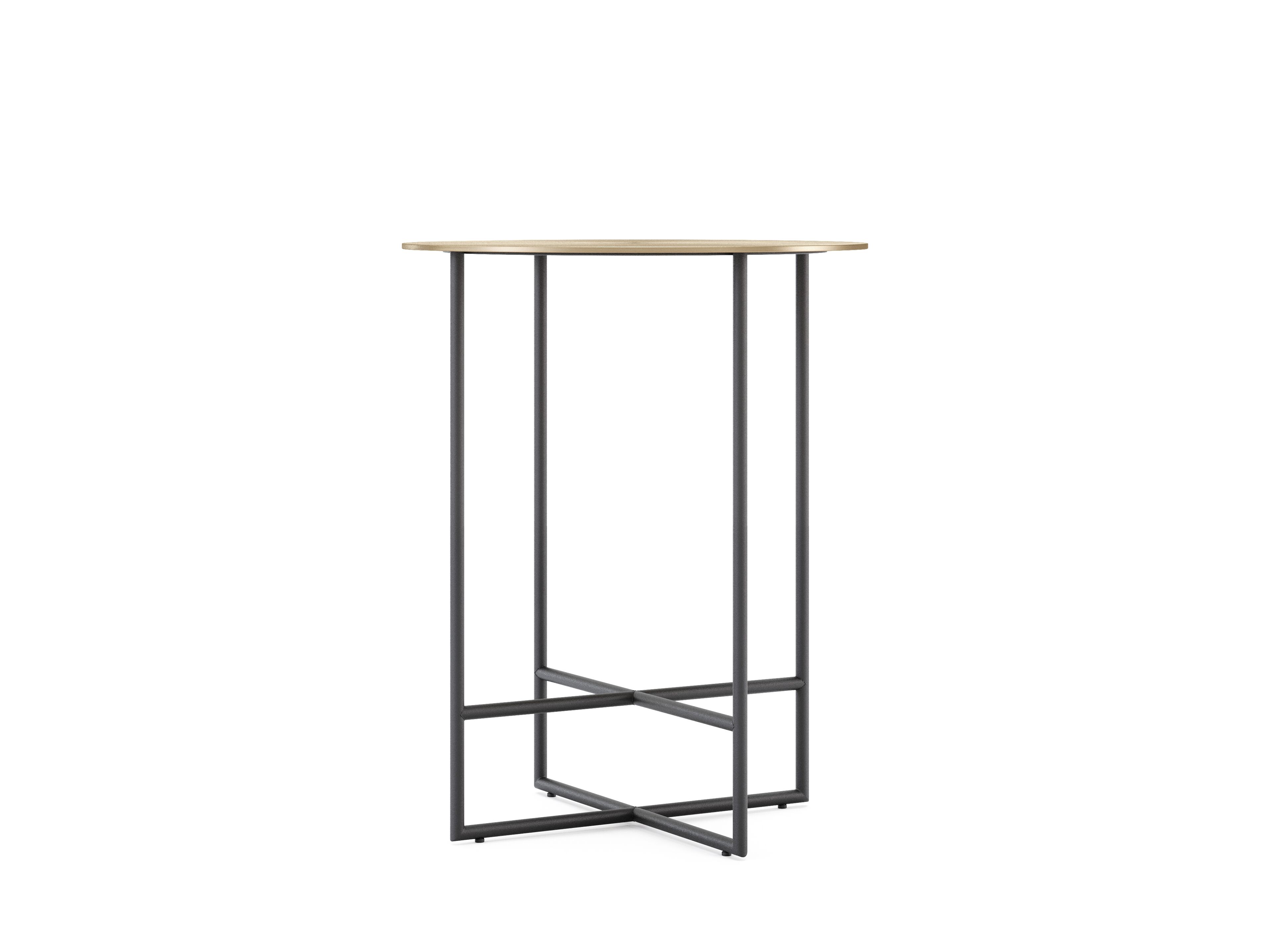 Высокий круглый журнальный столик из полированной стали Domkapa INSIDE ARCH-00060702