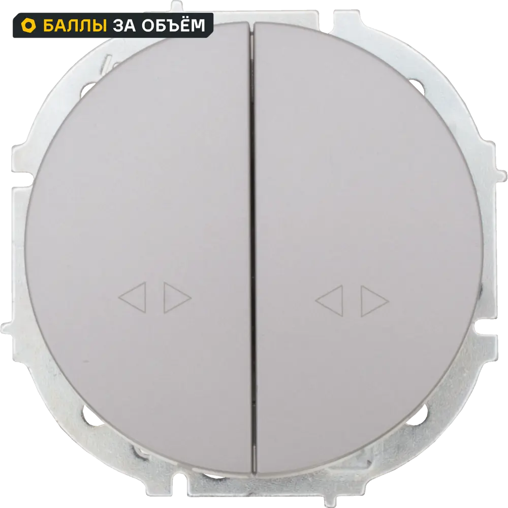 Выключатель встраиваемый Lezard Osen 2 клавиши цвет серый матовый STLM-2173032