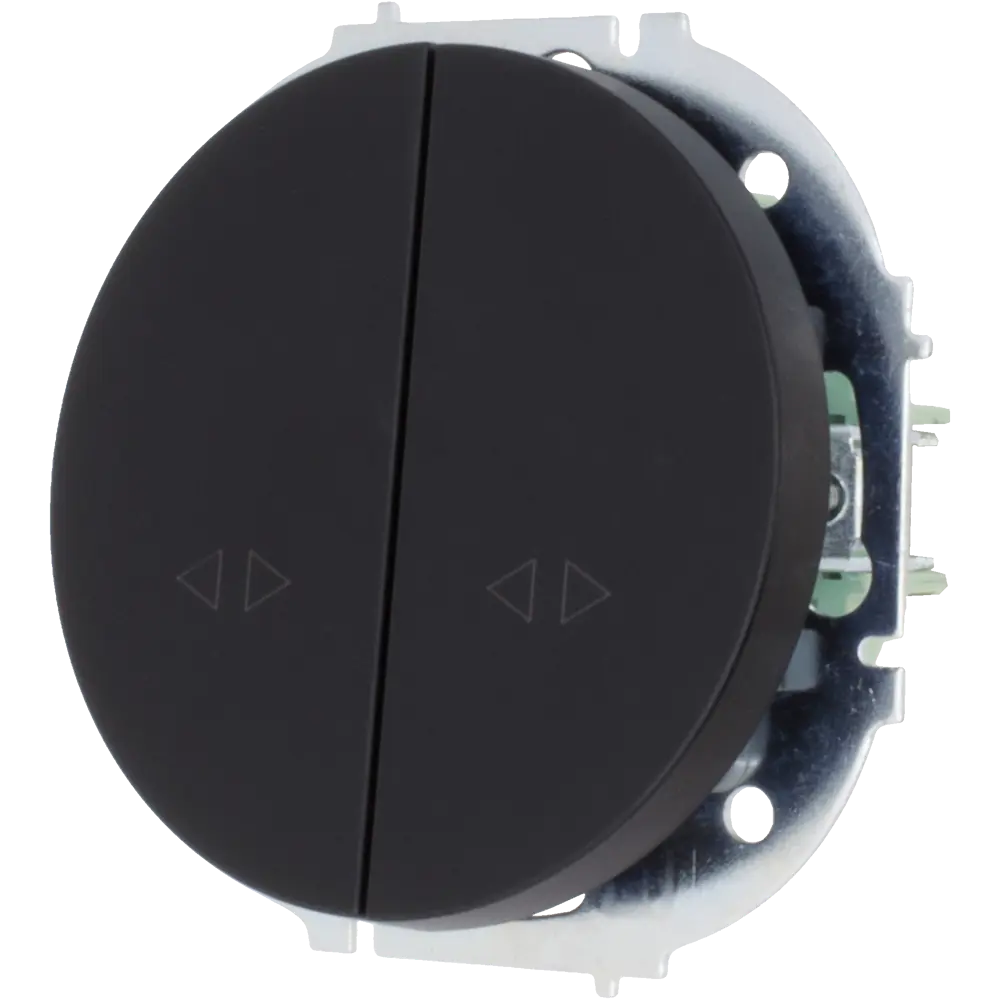 Выключатель промежуточный встраиваемый Lezard Osen 2 клавиши цвет черный STLM-2117790 - Вид №1