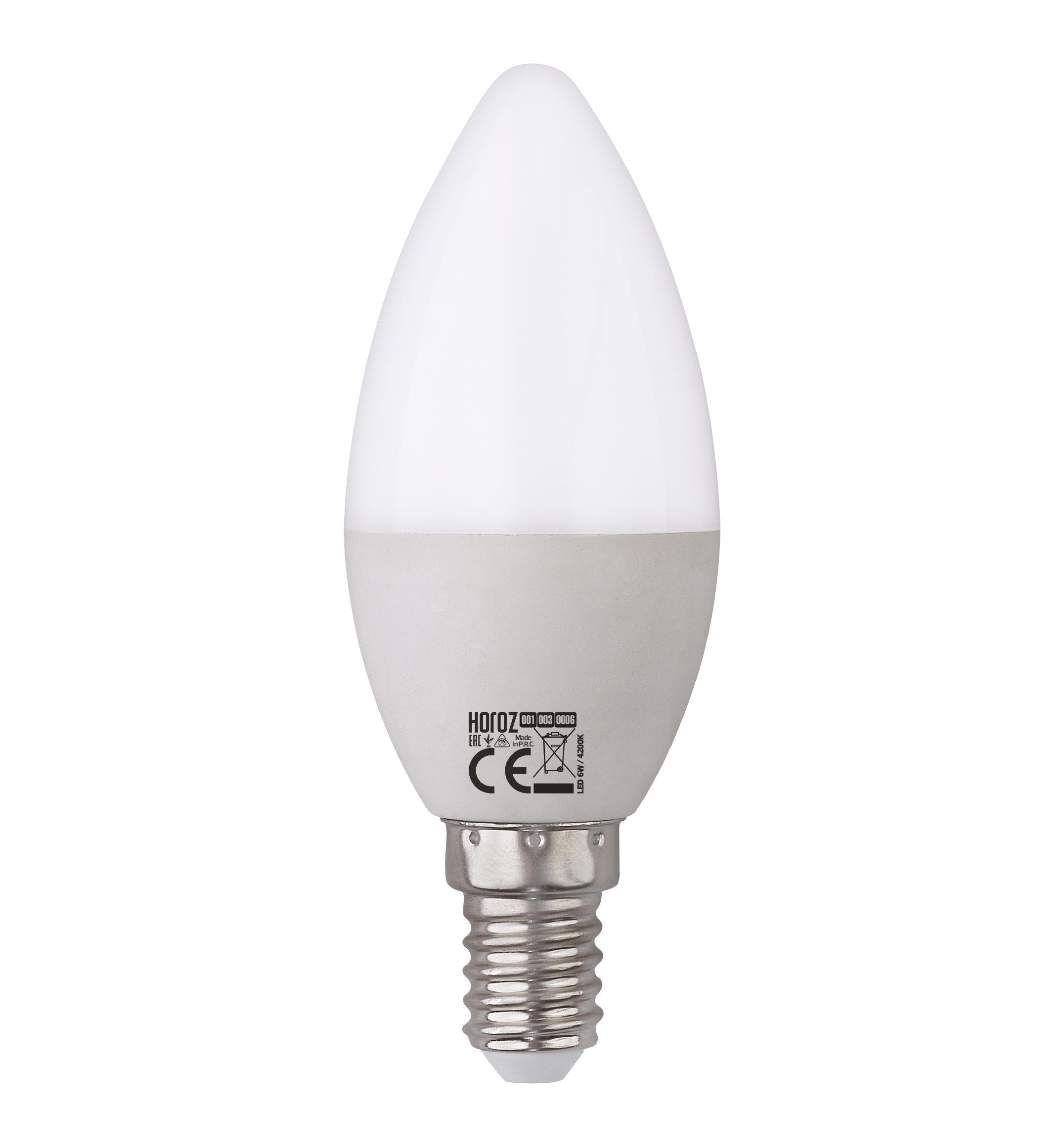 90280323 Лампа светодиодная E14 175-265 В 8 Вт свеча матовая 800 Лм нейтральный белый свет STLM-0165969 HOROZ ELECTRIC