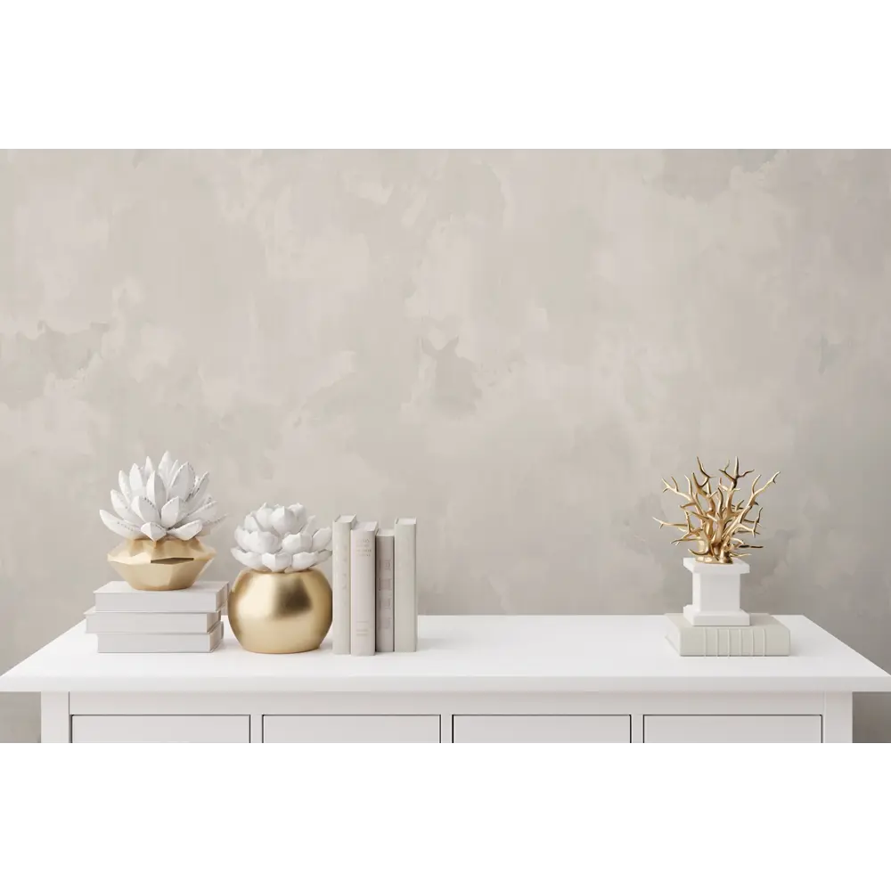 Обои флизелиновые ATELIERO Scarlett серые с фактурой штукатурки 89409069 STLM-1567131 - Вид №4