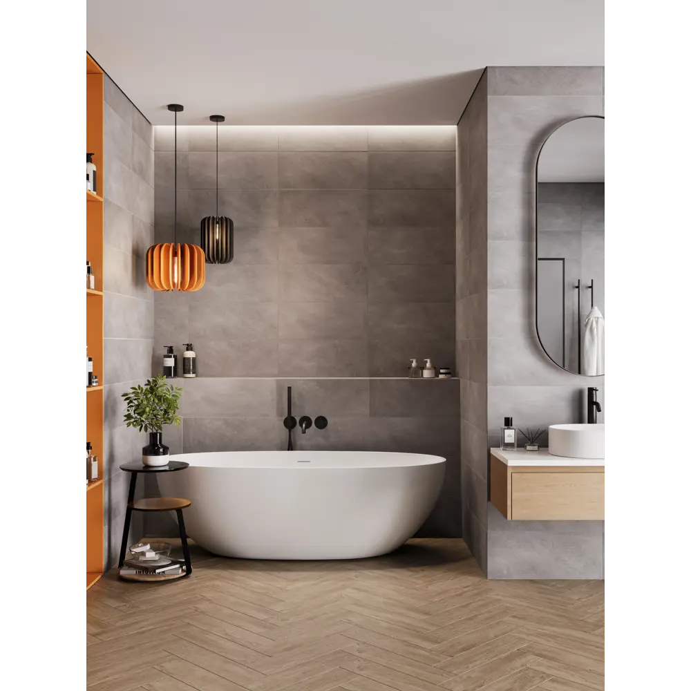 Настенная плитка Gracia Ceramica Mist 02 25x60 см 1.2 м² матовая цвет серый STLM-2042682 - Вид №3