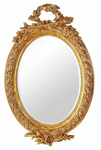 Зеркало настенное овальное античное золото Picasso Gold ART-ZERKALO ДИЗАЙНЕРСКИЕ, ЗЕРКАЛЬНАЯ 00-3948329 Зеркальный;золото