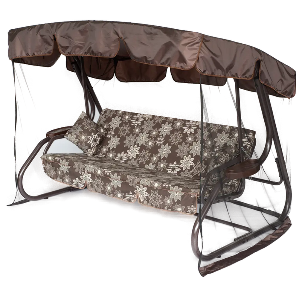 Качели садовые Greengard Аликанте 3-х местные (до 320 кг) коричневый/бежевый STLM-2195204 - Вид №1