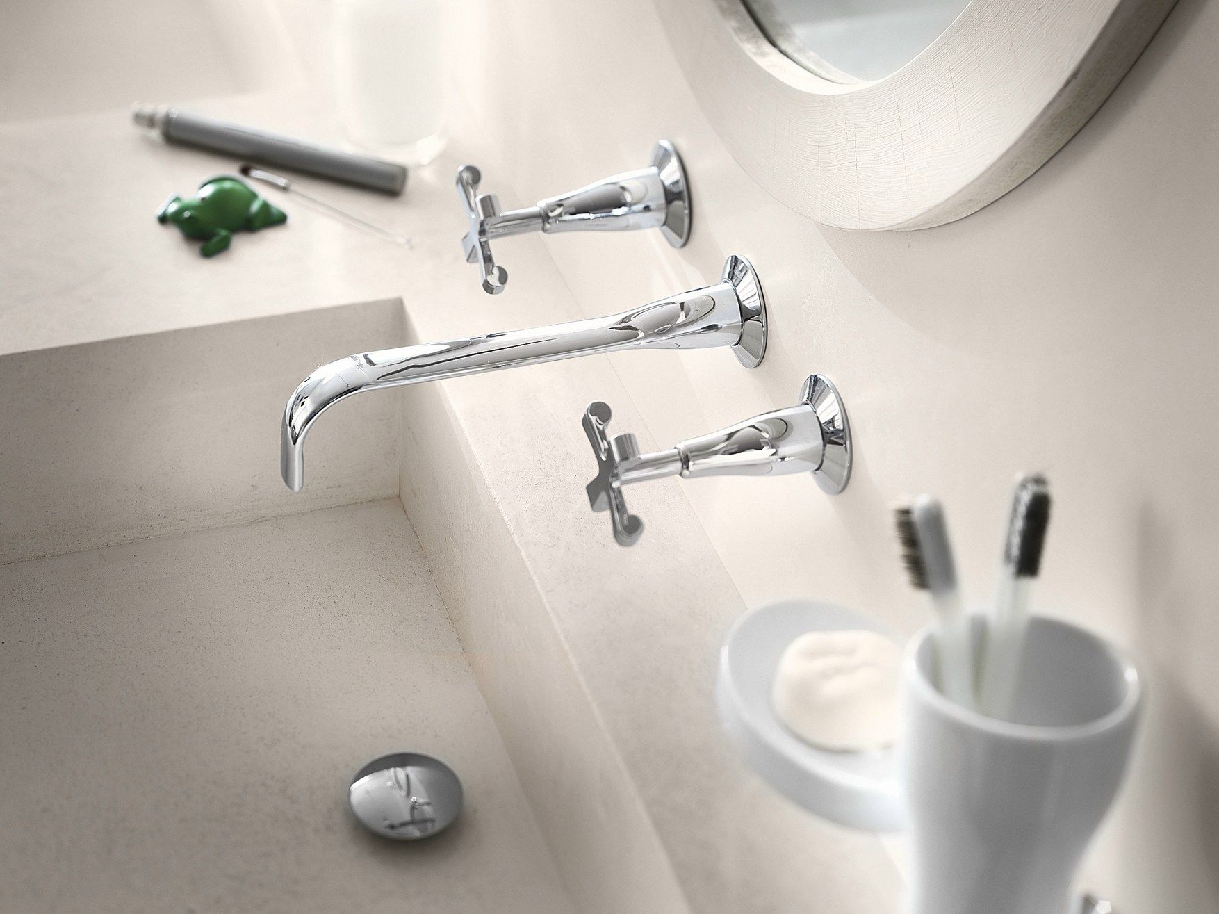 Настенный смеситель для раковины с 3 отверстиями Nobili Carlos Primero ARCH-00117107 - Вид №1