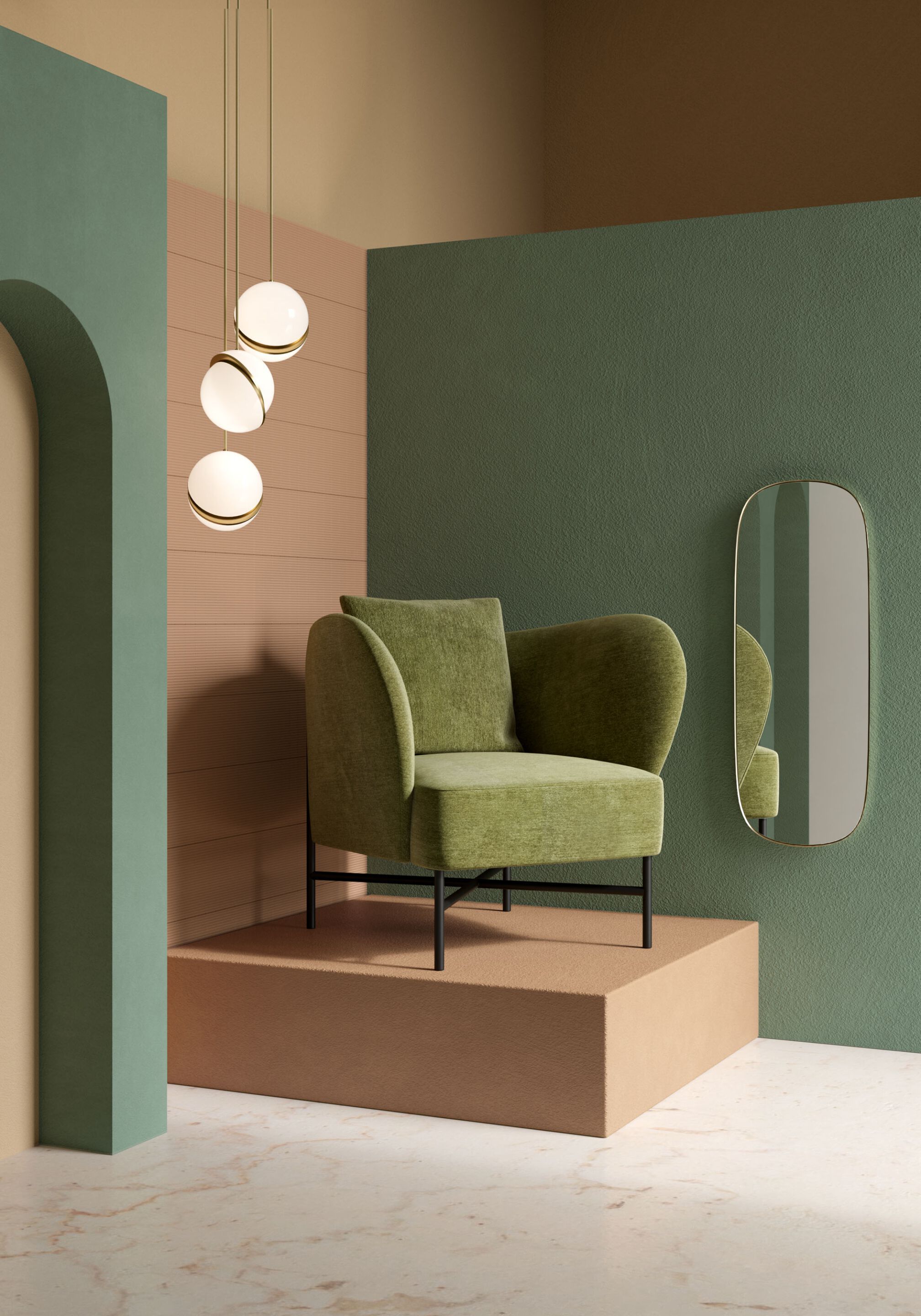 Тканевое кресло с подлокотниками GRUPPO FOX день Фокса ARCH-00138145 - Вид №2