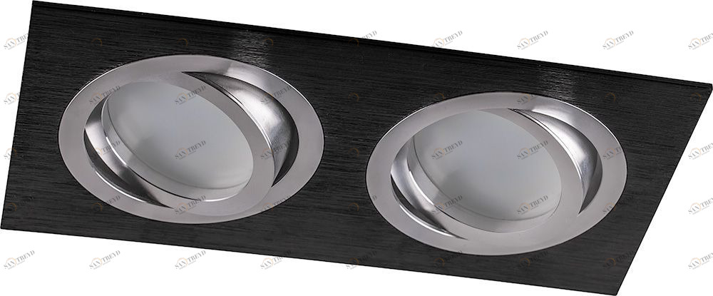 Светильник потолочный встраиваемый на 2 лампы 2,5х17,5х9 см черный DL2802 32641 FERON  00-3955357 Черный 